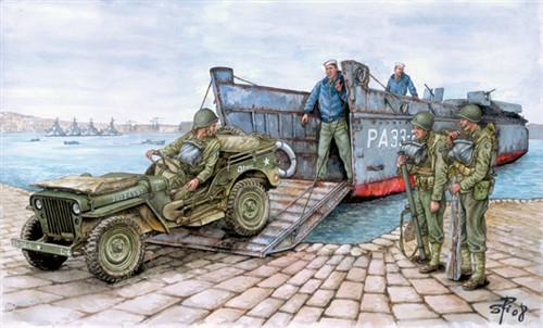 1/35 Italeri 6479 американський транспортний засіб LCVP та джип w/ 1/4 ton., фото 1