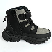 Зимові черевики для хлопчика Clibee сіро-чорні, фото 2