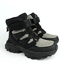 Зимові черевики для хлопчика Clibee сіро-чорні, фото 3