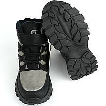 Зимові черевики для хлопчика Clibee сіро-чорні, фото 4