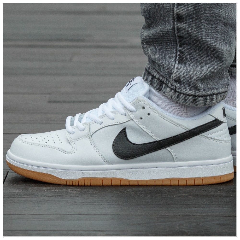 Чоловічі / жіночі кросівки Nike SB Dunk Low Pro White Gum CD2563-101, білі шкіряні кросівки найк сб данк, фото 1