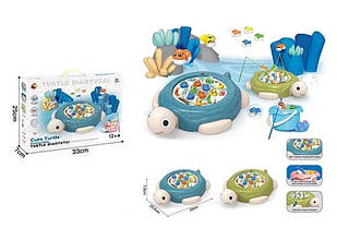 Риболовля іграшкова 2 кольори, “Черепашка”, мелодія, магнітні рибки