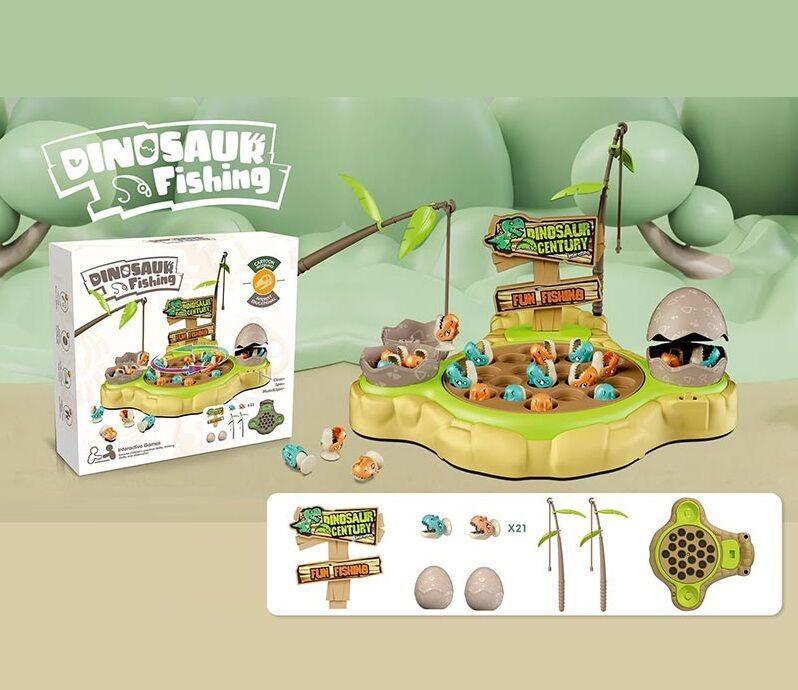 Риболовля BQ 819 D динозаври на магнітах, 2 вудки, наліпки, мелодія, фото 1