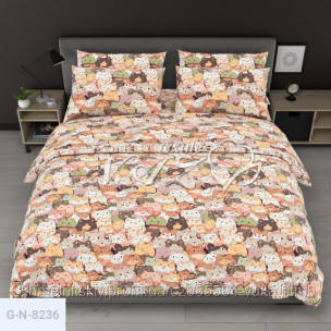 Постільна білизна полуторна Знайди кота, фото 1