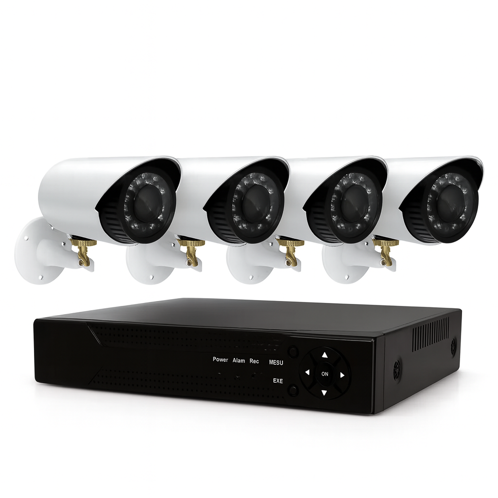 Набір вуличних камер відеоспостереження DVR KIT 7004 AHD 4ch Gibrid реєстратор і камера для дому