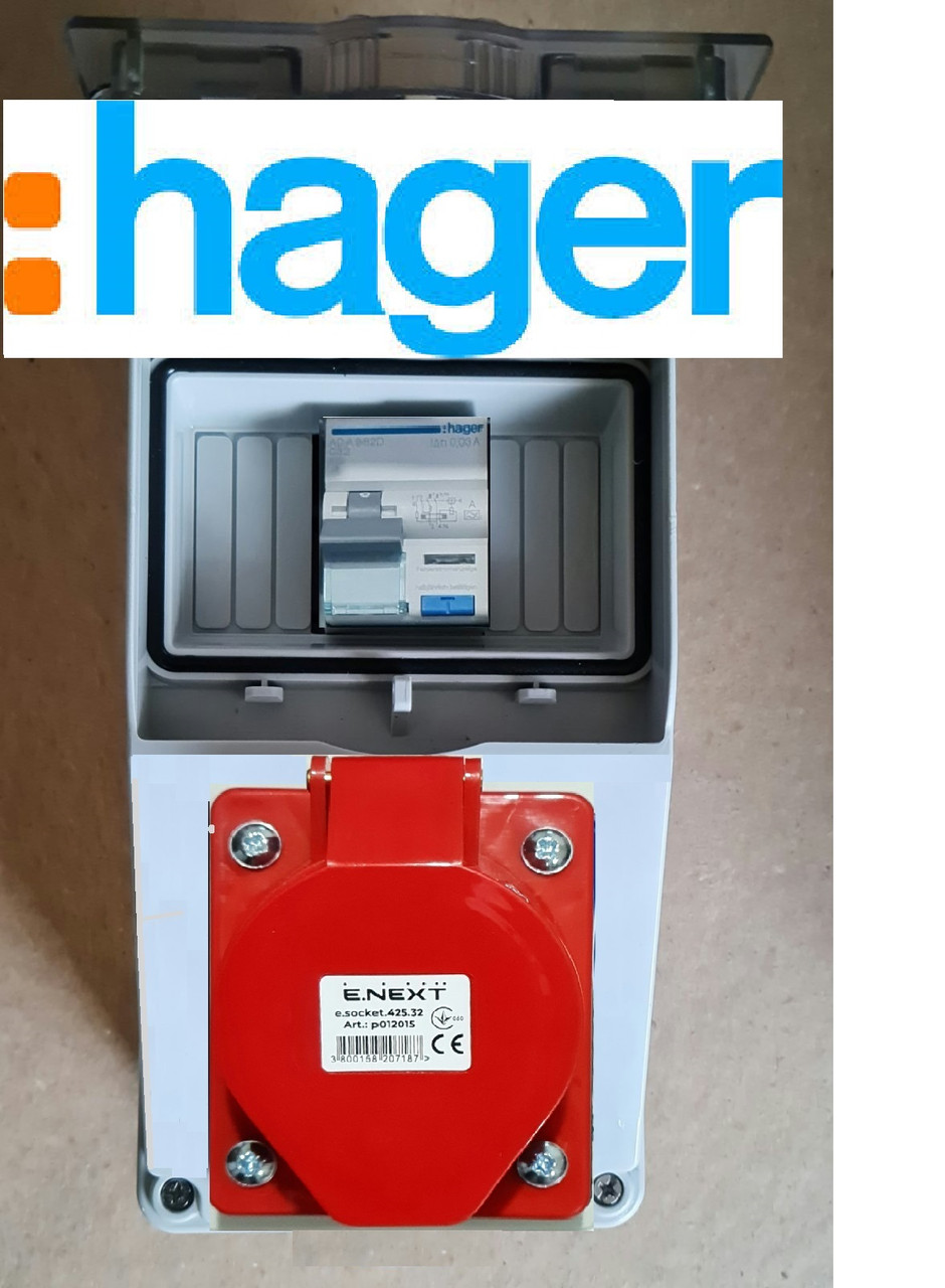 Шафа для підключення зарядного пристрою електромобіля 220В/32А/IP65, фото 1