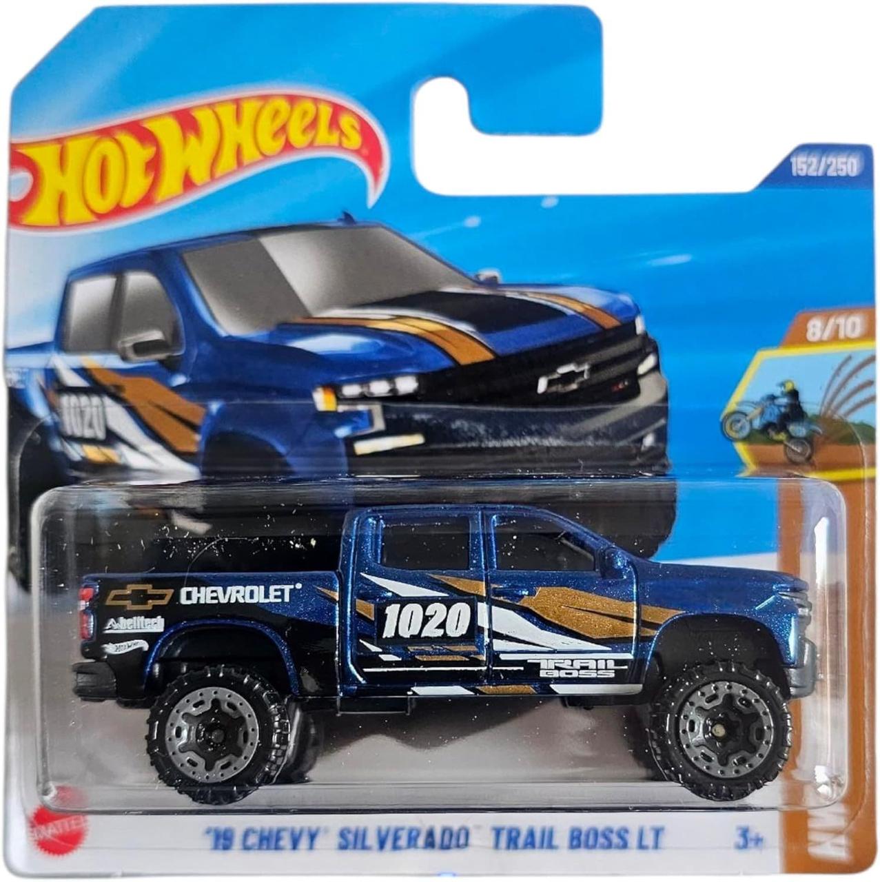 Машинка Хот Вілс 1:64 `19 Chevy Silverado Trail Boss LT колекція HW Dirt Hot Wheels Mattel HYY97