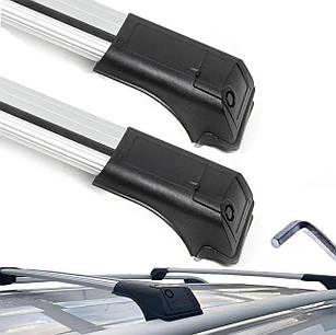 Поперечки на MG ZS EV (2021-2026) Flybar V1 Grey. На стандартні рейлінги. Без замка. Сірі