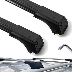 Поперечки на MG ZS EV (2021-2026) Flybar V1 Black. На стандартні рейлінги. Без замка. Чорні