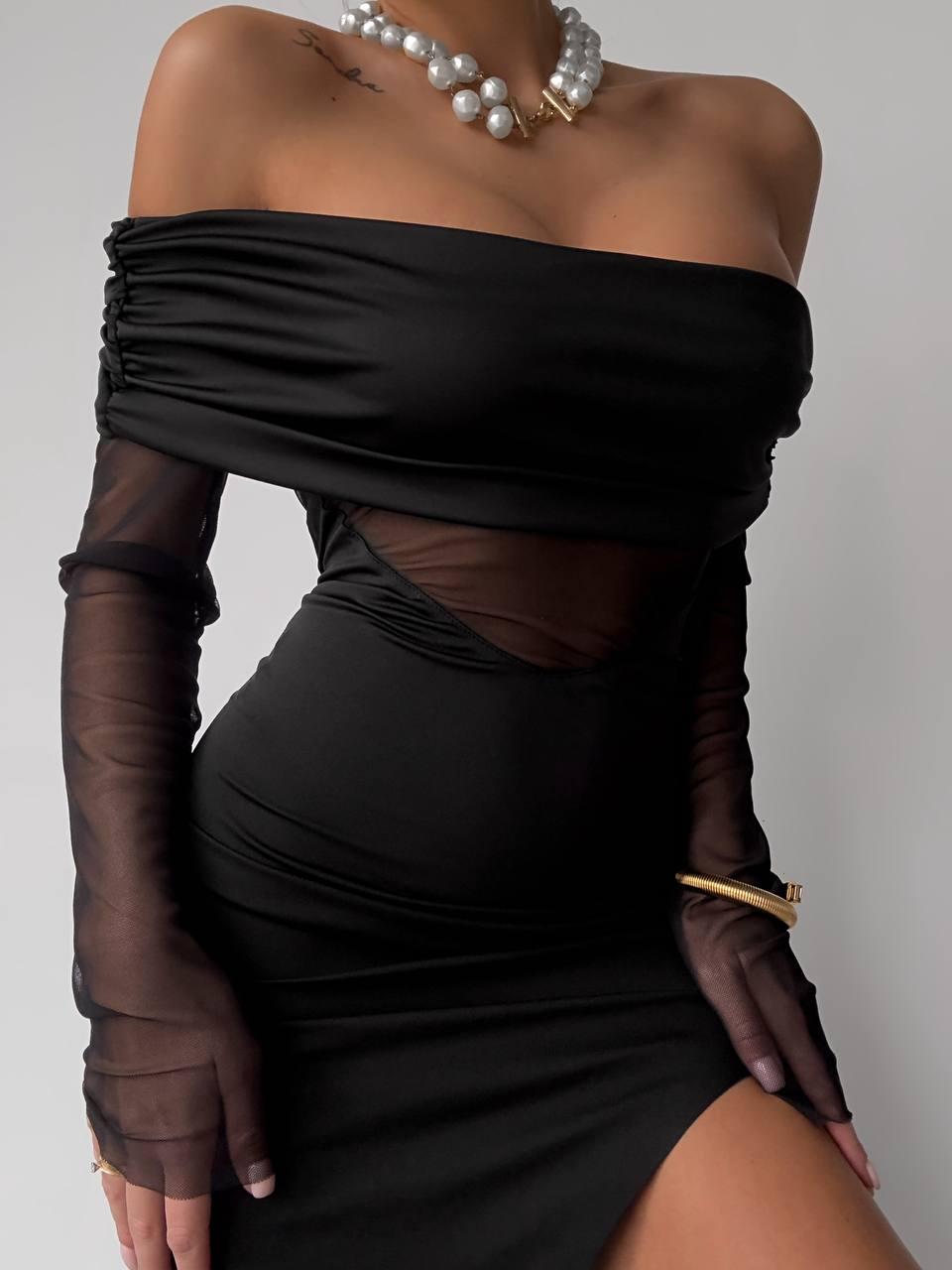 Сукня клубна з сіткою 3570, фото 1