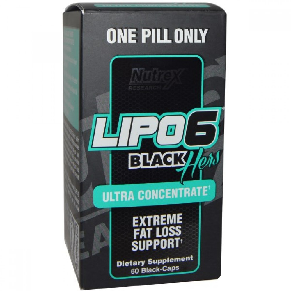 Жиросжигатель термогеник Nutrex Lipo 6 Black Hers 60 капсул США - фото 1 - id-p491595681