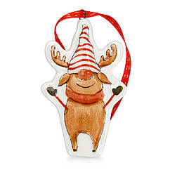 Ялинкова іграшка "Олень" 5х8х0.5 см з доломиту Fissman