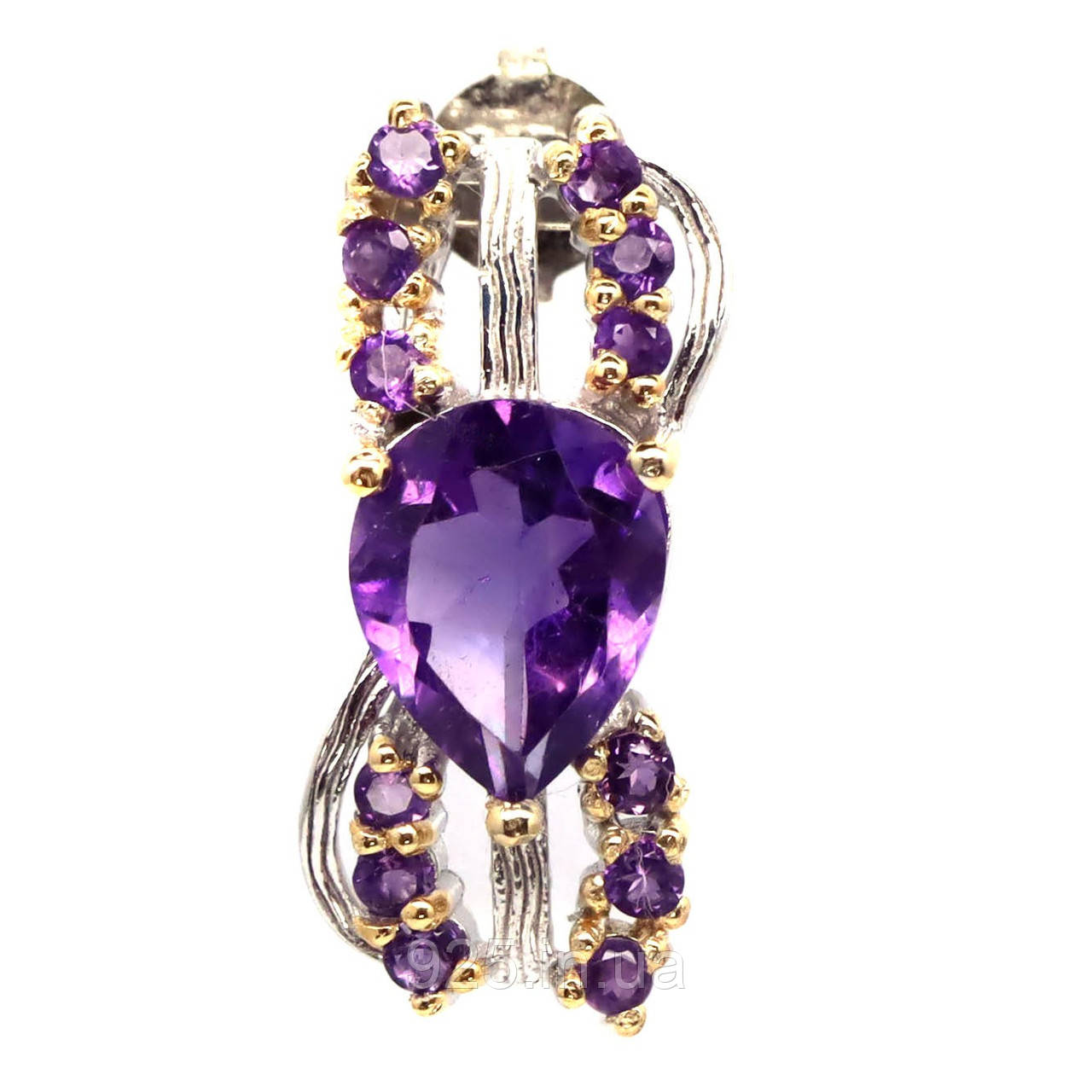 Підвіска. Натуральний аметист. Срібло 925., фото 1
