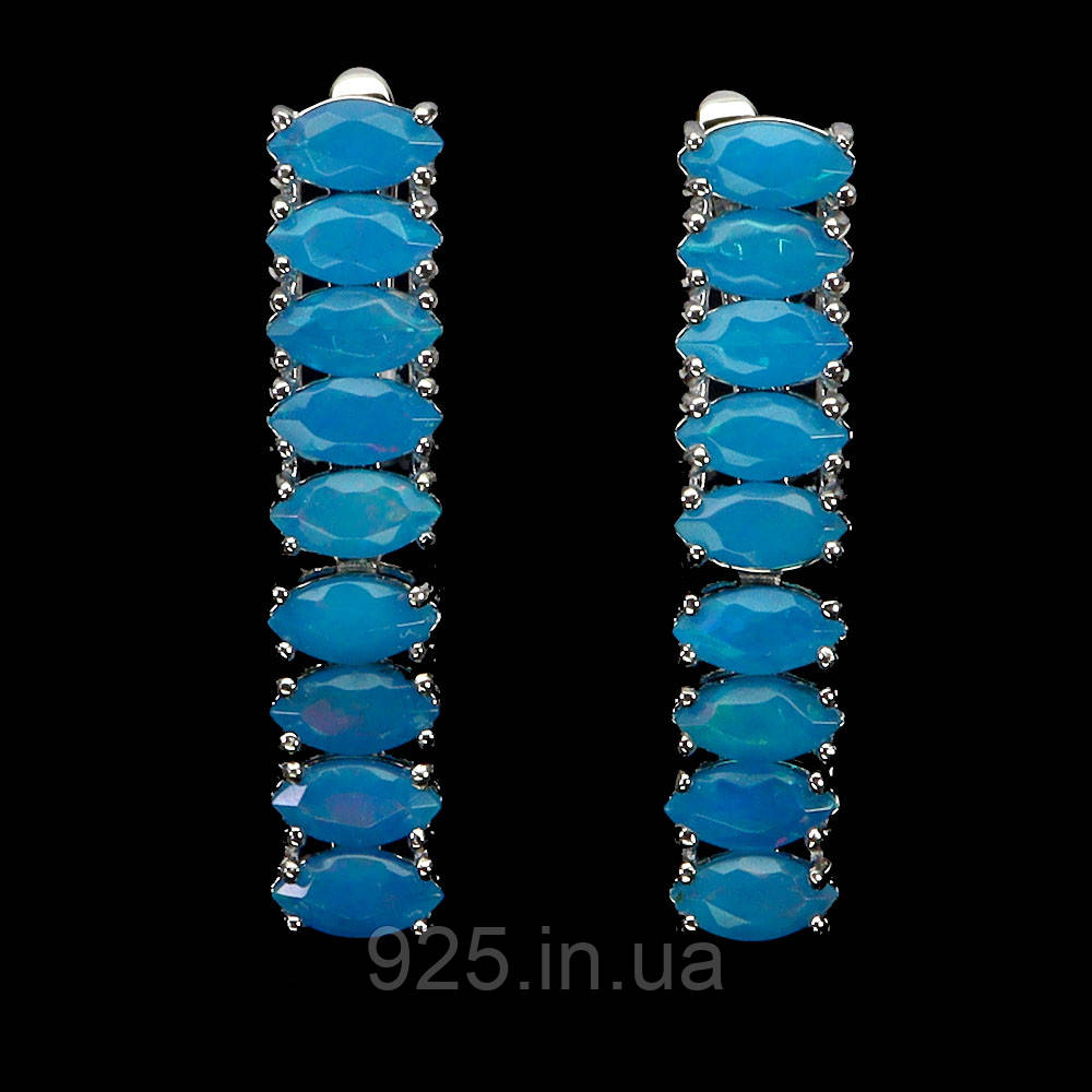 Сережки. Натуральний опал. Срібло 925., фото 1