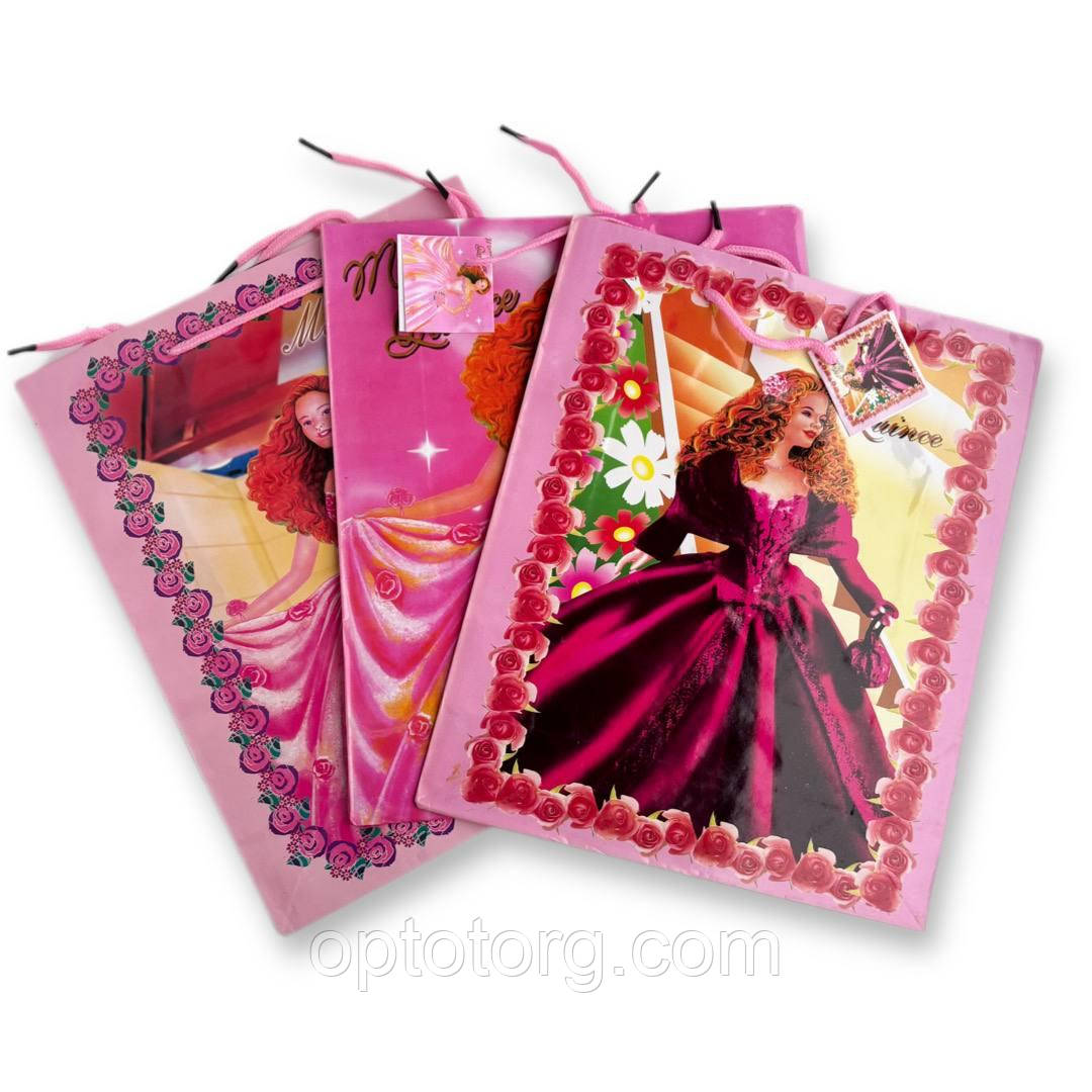 Пакети подарункові з ручками 32*26 см, фото 1