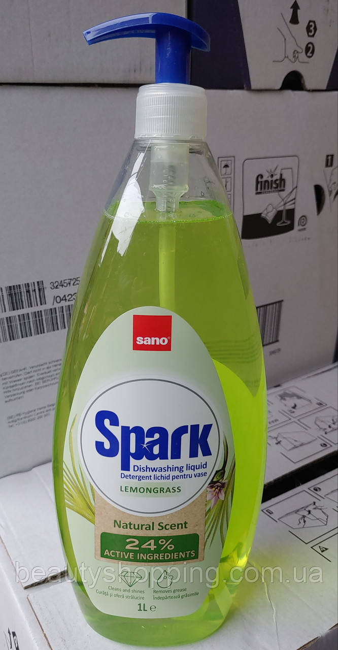 Sano Spark Lemongrass засіб для миття посуди спарк Сано 1 літр