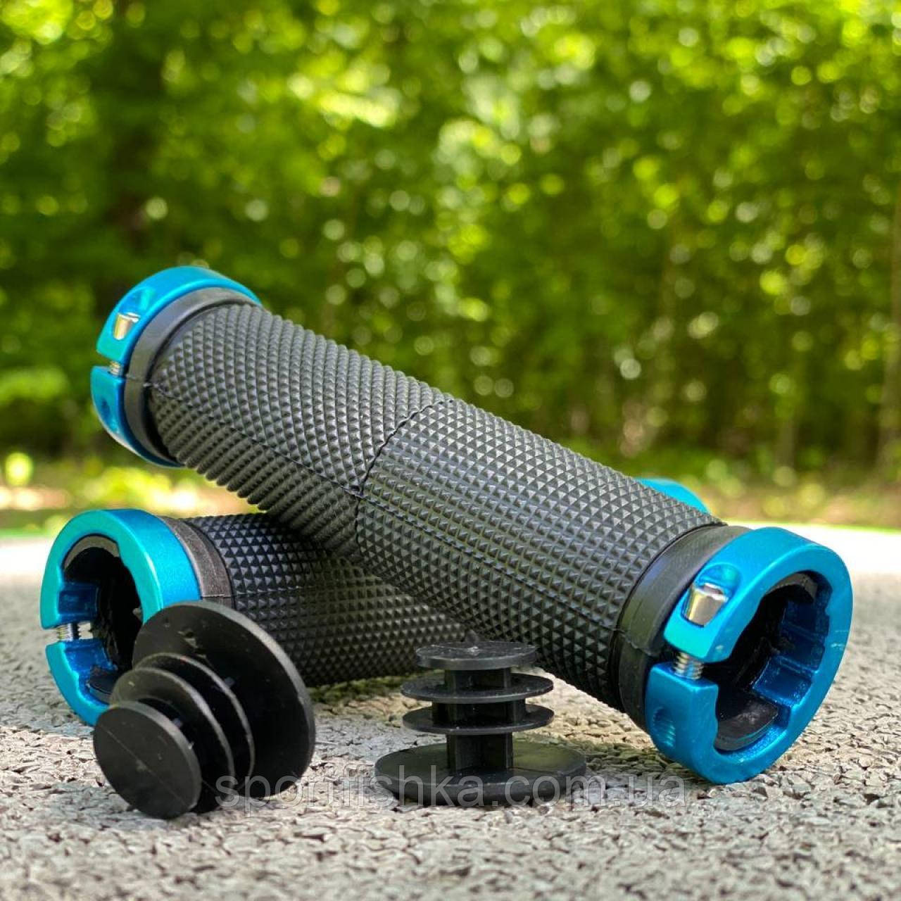 Грiпсы круглi жорсткi з синiми фiксаторами довж. 13см дiам.3,3см пара, фото 1