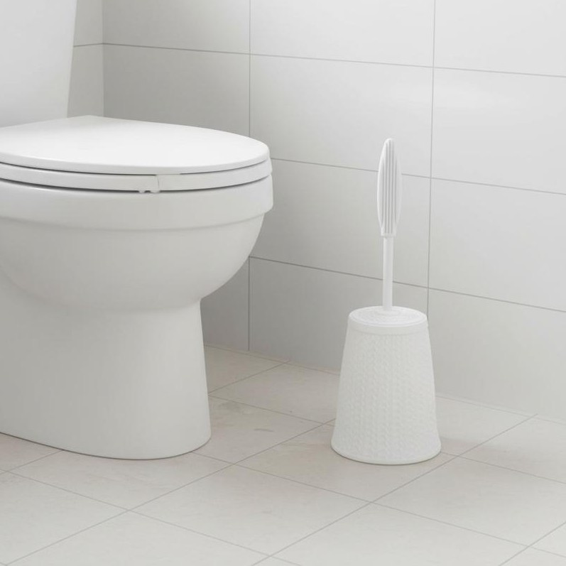 Пластиковий йорж для унітазу з підставкою Violet House WHITE