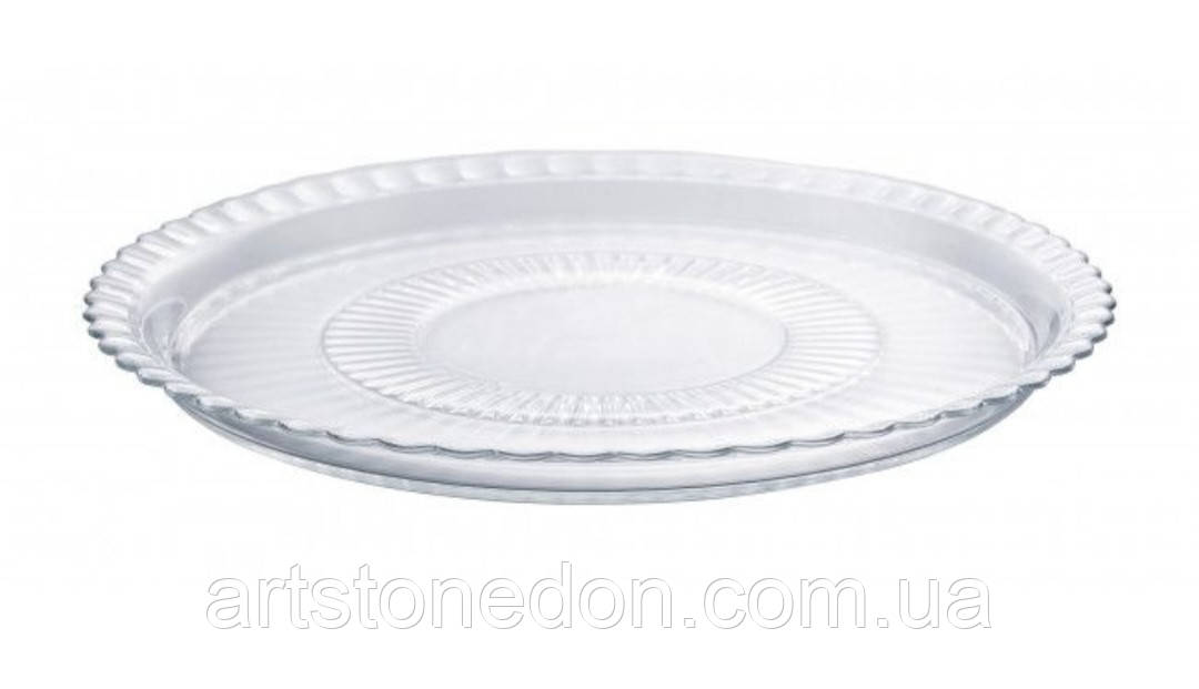 Скляне сервірувальне блюдо Luminarc Tempered Cheese Platter — 32 см, фото 1