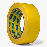 Малярна стрічка 38мм х 50м (жовта) — паперова малярна стрічка для фарбування та ремонту, фото 2