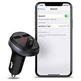 Адаптер - зарядне на 2 порти + FM-трансмітер McDodo Bluetooth FM Car Charger CC-6880, фото 2