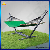 JG Стійка для гамака Pro Line WCG з гамаком WISH смарагдовий XXL 200х150 двомісний для відпочинку та релак Prime/X
