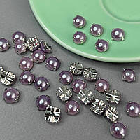 7 мм - Напівбусини в оправі, пришивні - 10г бузковий