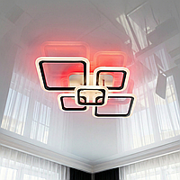 Лед люстра в зал Vatan Light 114W до 20 м² колір Чорний 1140/2+3 BK 3color