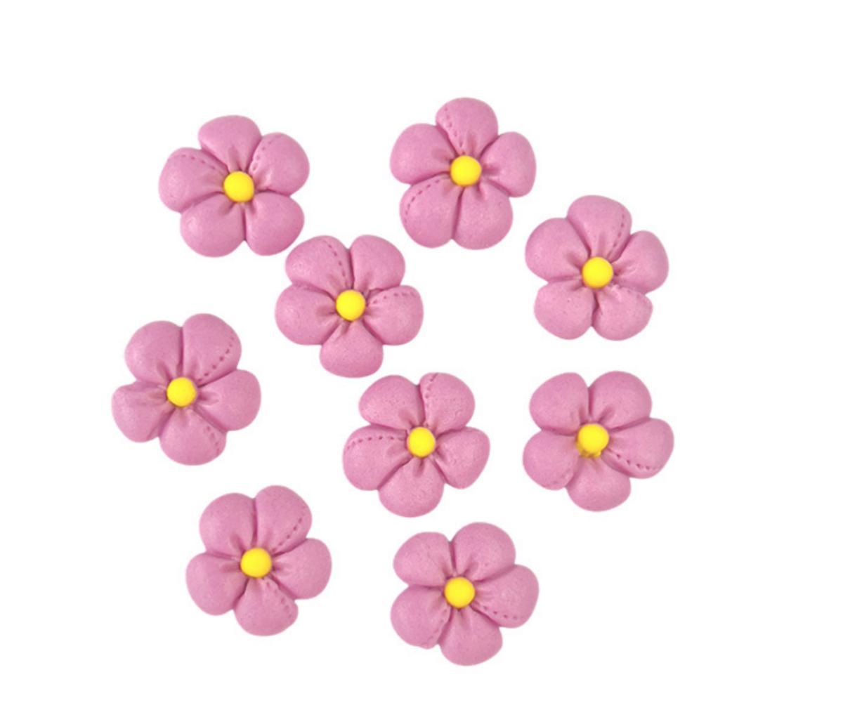 Набір кондитерських цукрових прикрас "Шовкові квіти" лавандові, фото 1