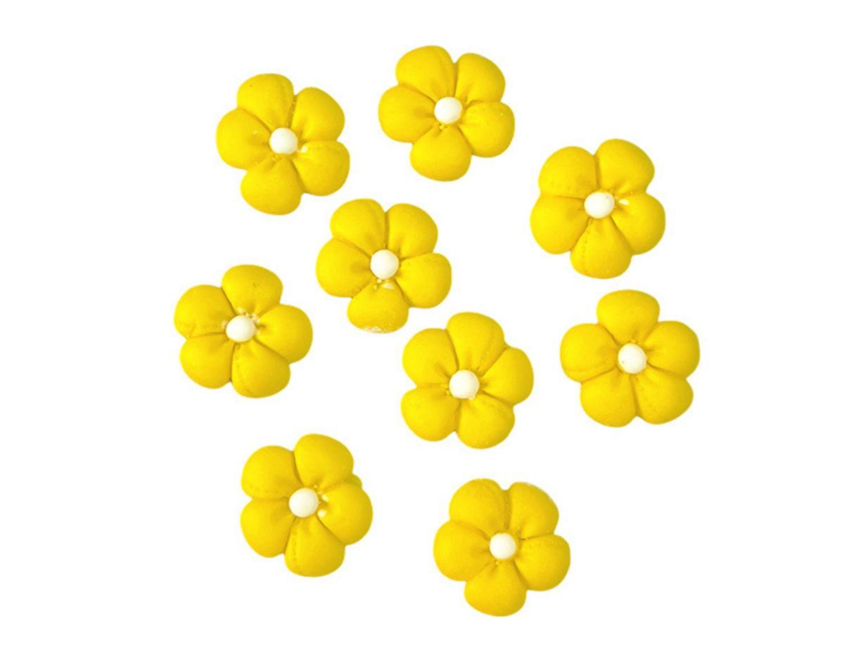 Набір кондитерських цукрових прикрас "Шовкові квіти" жовті, фото 1