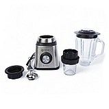 Блендер стаціонарний Bitek BT-2834 з кавомолкою неіржавка сталь 1.5 л чаша 2800 Вт Сірий, фото 5