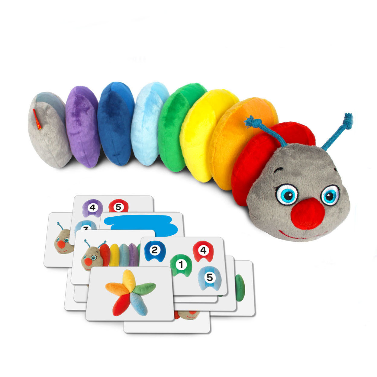 Розвиваюча іграшка Райдужна гусениця (109-330), фото 1