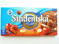 Молочный шоколад Studentska Pecet с арахисом, желе и вишней - 180 грамм