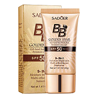 ВВ-крем для обличчя SADOER Gold Snail 9 в 1 SPF50+ PA+++ з муцином равлика №01 Natural 40 мл