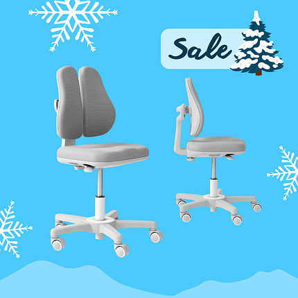 Дитяче ергономічне крісло Fundesk Mente Grey без підлокітників, фото 1