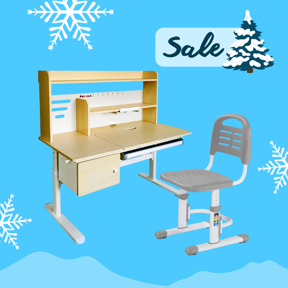 Дитячий стіл-трансформер Cubby Toru Grey + стілець FunDesk SST3L Grey