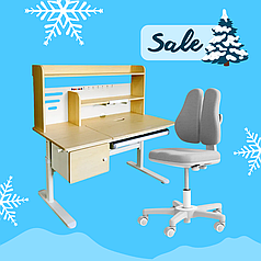 Дитячий стіл-трансформер Cubby Toru Grey + крісло Fundesk Mente Grey