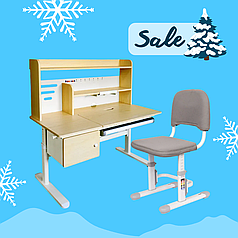 Дитячий стіл-трансформер Cubby Toru Grey + стілець FunDesk SST3D Grey