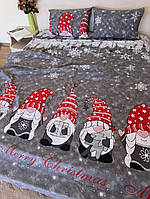 Евро Комплект постельного белья Бязь Gold - Lux размер 200х220 Новогодний