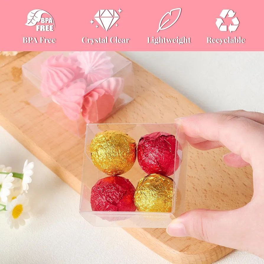 99 прозорих подарункових коробок 3.5×5.5 см, фото 1