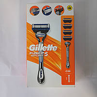 Верстати для бритя чоловічий Gillette Fusion 5 Sport + 4 картріджа