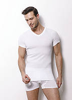 Футболка чоловіча Sevim білий, арт.9007 (хлопок, фасон горловины v-образный)