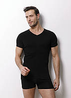 Футболка чоловіча Sevim чорний, арт.9007 (хлопок, фасон горловины v-образный)