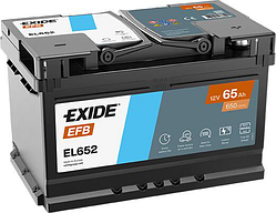 Акумулятор EXIDE START-STOP EFB 65Ah Н Єв (-/+) (650EN) (д278*ш175*в175) EL652