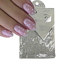 Декор для нігтів перлинки, напівсфери