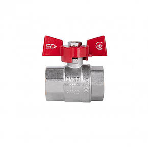 Кран кульовий SD Plus 1" ВР для води (метелик) SD602NW25PN40, фото 3