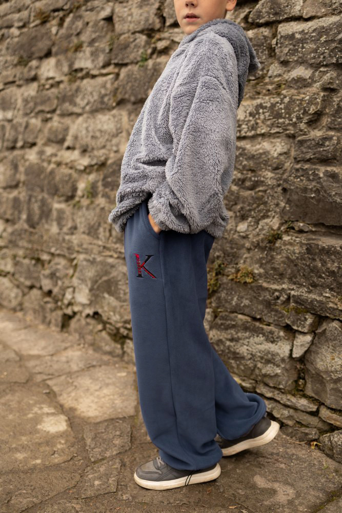 Дитячі штани Ягуар унісекс з двостороннього полар-флісу, сині, фото 1