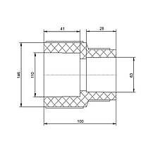 Муфта PPR Blue Ocean 110х63 редукційна, фото 2