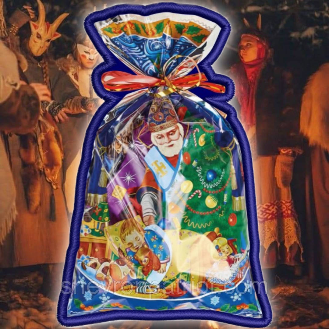 №АВШ041 Шеврон "РІЗДВЯНИЙ ПОДАРУНОК" 9СМ, фото 1