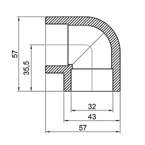 Кутик PPR Thermo Alliance 32, 90°, фото 2